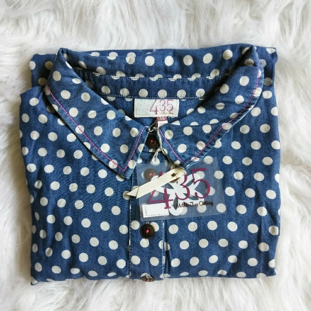 Matilda Jane Polka Dot Tunic Size 14 NWT